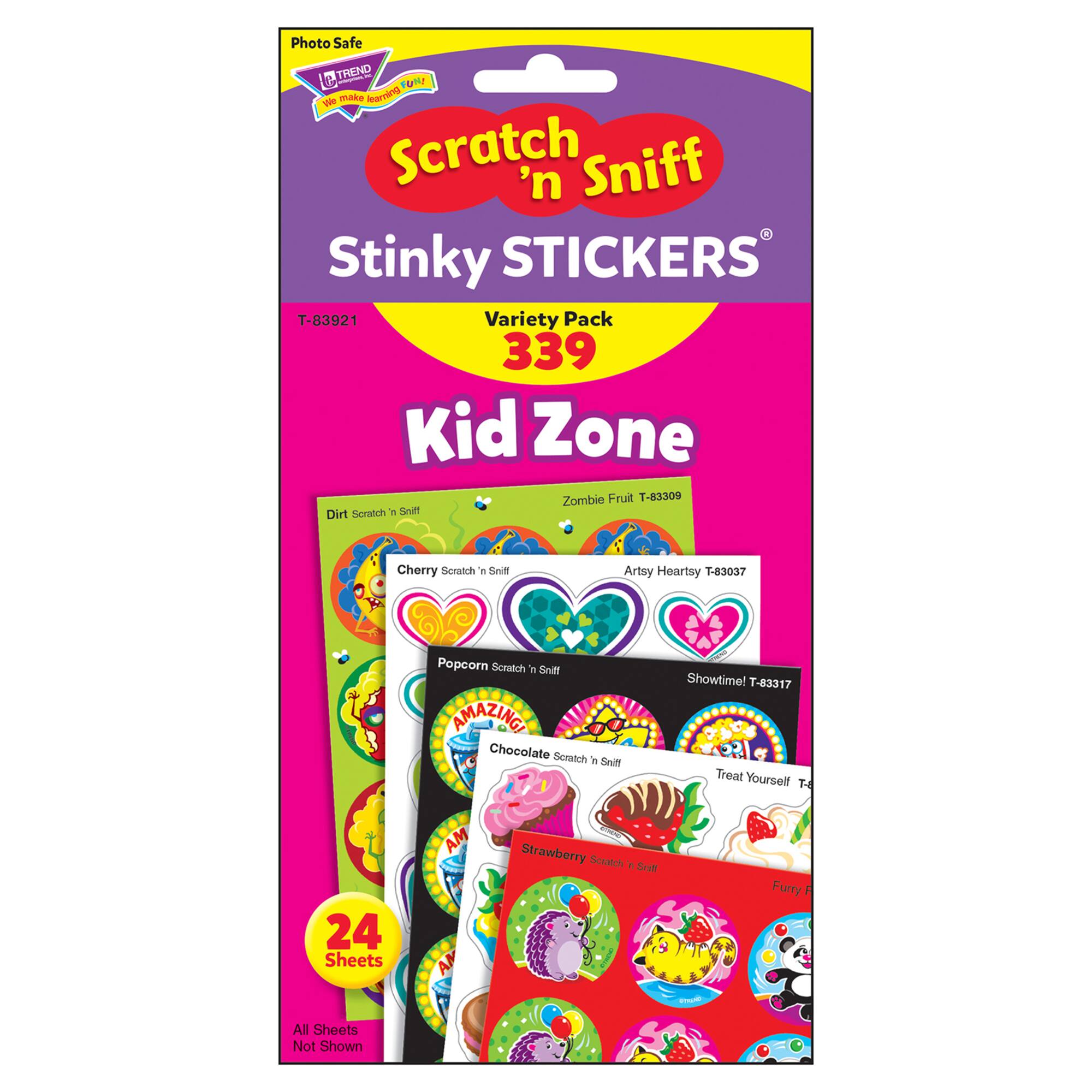 Trend Enterprises® Stinky Stickers® Kid Zone Variety Pack, 2 Packs of 339ct.